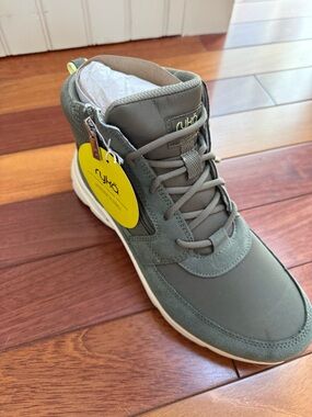 Ryka Olive Green Women's Ankle Bootie with White Sole